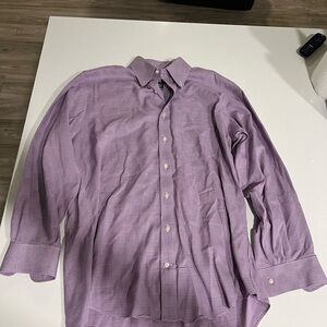 Kirkland Signature Men's Lavender Button Down Shirt